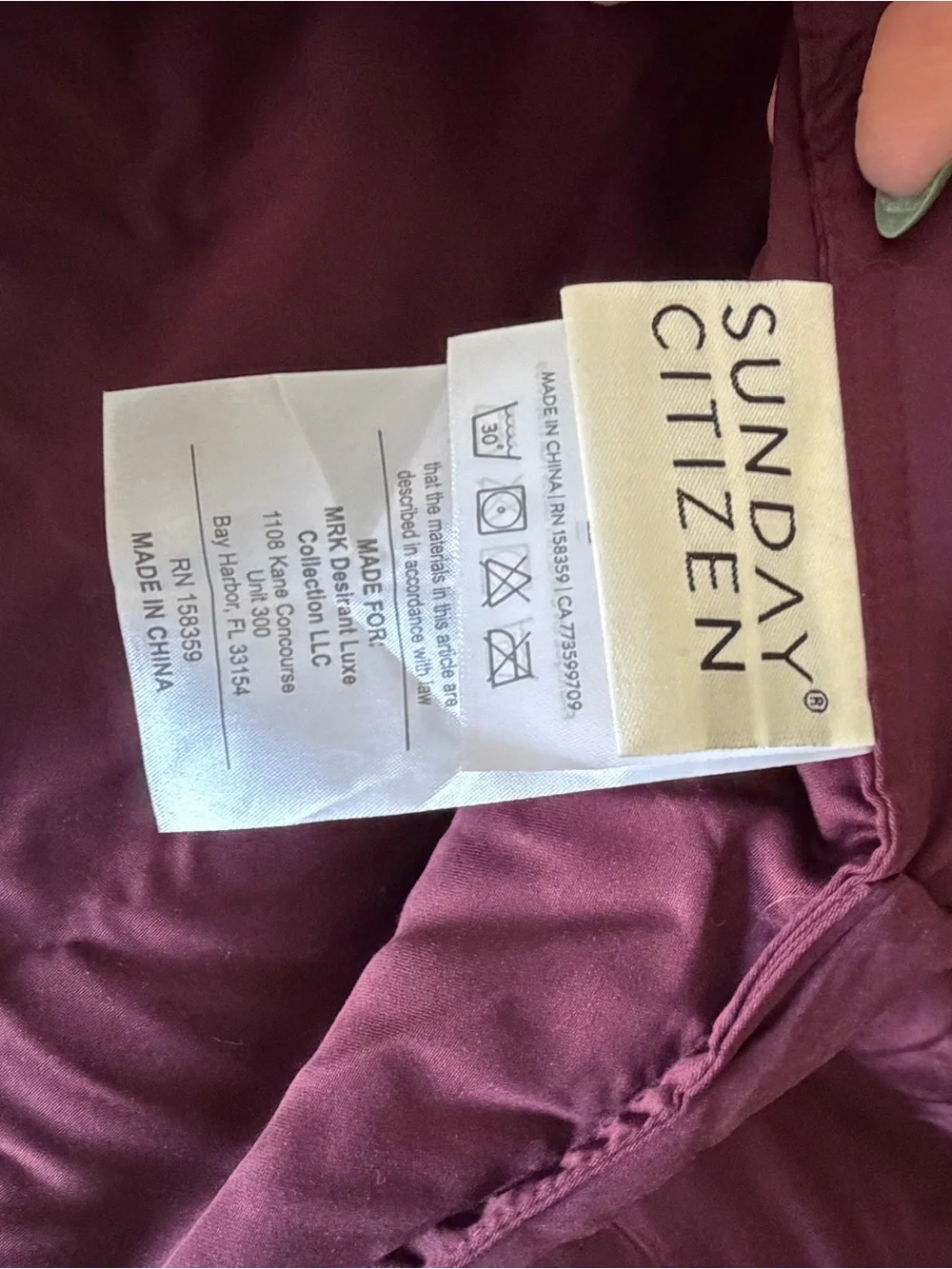 Plum Bamboo Viscose Bubble Comforter - Sunday Citizen